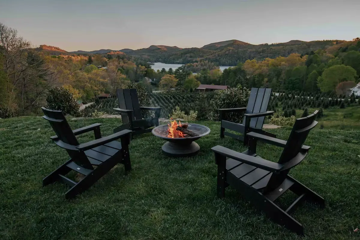 Fire pit at Hilltop House
